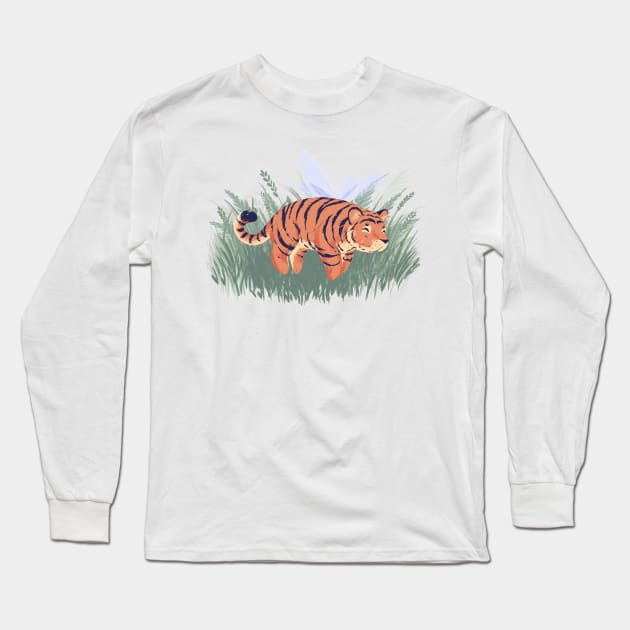 Tiger bee Long Sleeve T-Shirt by iambirgitte